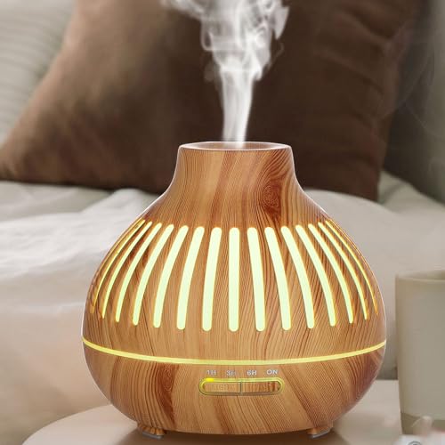 Czemo Aroma Diffuser 400ml Ultraschall Luftbefeuchter Duftöl Duftlampen Aromatherapie Diffusor mit Fernbedienung und 14 Farben LED für Yoga Büro Schlafzimmer von Czemo