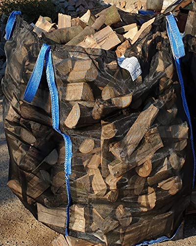 20 x Hochwertiger Big Bag für Holz mit Sternenboden * speziell für Brennholz * Woodbag, Holzbag, Brennholzsack * 100x100x120cm * voll Netzgittergewebe * Holz trocknen + transportieren von D Divigo holzBAG 24.de