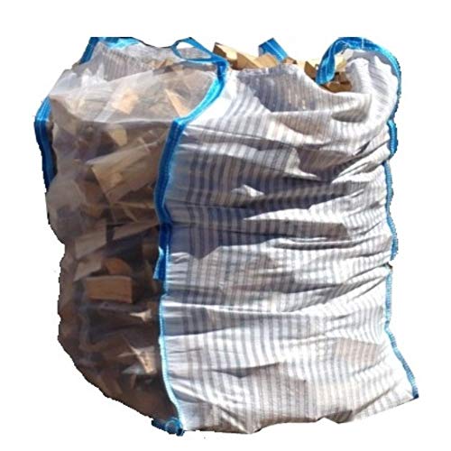 Hochwertiger Holz Big Bag mit Auslaufboden/Sternenboden speziell für Brennholz * Woodbag, Holzbag, Brennholzsack * 100x100x160cm * Netzgittergewebe * Holz trocknen + transportieren von D Divigo holzBAG 24.de