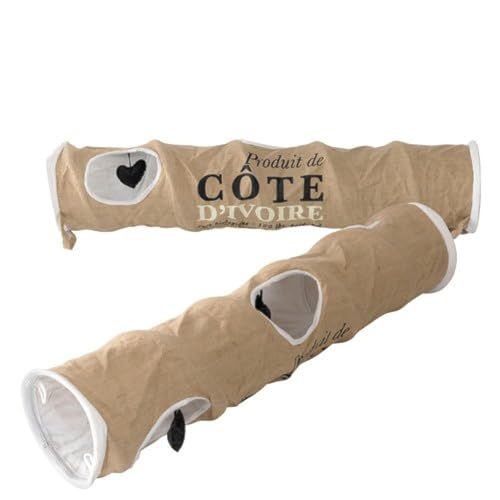 Cat Tunnel Cote D'Ivoire 25x120 cm Brown and White 434/436448 D&D von D&D Home