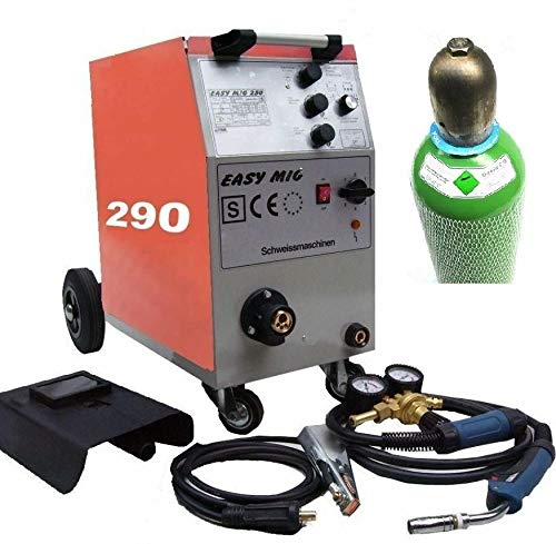 Schutzgasschweißgerät MIG 290 und 1 x 10 L Gasflasche Schutzgas Schweißgerät AWZ von D&L