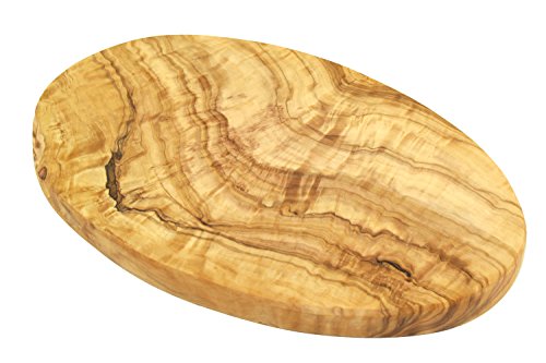 D.O.M. Schneidebrett oval 25 x 15 cm aus Olivenholz von D.O.M. Die Olivenholz Manufaktur