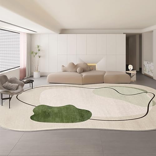 Unregelmäßige Form, moderner weißer Teppich aus Kaschmirimitat, rutschfeste und leicht zu reinigende Teppiche für Wohnzimmer, Schlafzimmerteppich, Heimdekorationsteppiche ( Color : C , Size : 140x200c von DAGIN