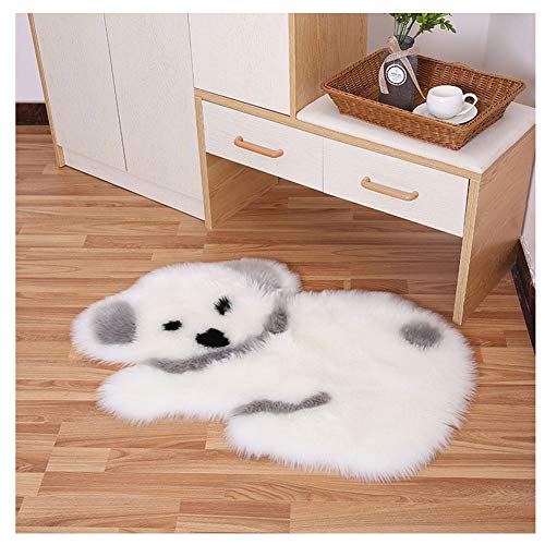 DAIHAN Lammfell Nachahmung Teppich Tier geformt,künstlicher Wolle Teppich flauschig für Kinder Spielzimmer Wohnzimmer Schlafzimmer Heimdekoration Koala 60 * 90cm von DAIHAN