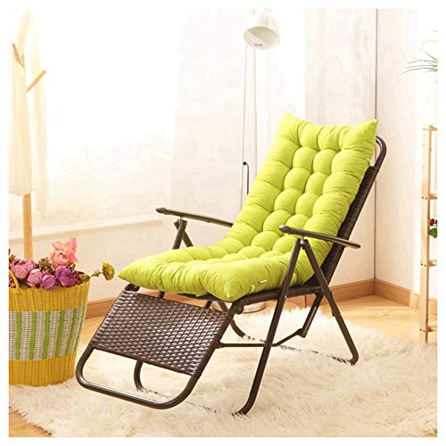 DAIHAN Liegenauflage, Gartenliege Auflage, Deckchair Auflage, Dick Garten Liege Stuhl Polster, Anti-Rutsch Kissen Für Gartenliegen Sonnenliege Liegestuhl,Grün,155x48x8cm von DAIHAN