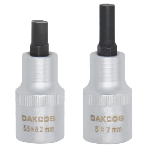 DAKCOS Spreiz-Einsatz-Satz für Federbeinklemmung 1/2" (12,5mm) | 5 x 7 mm + 5,5 x 8,2 mm | Spreiz Werkzeug Aufspreizer Radlagergehäuse-Spreizer Set aus CR-V und S2 von DAKCOS
