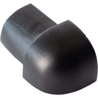 Außeneck für Fliesenschiene Aluminium (eloxiert) Viertelkreisprofil, Fliesenprofil - 10mm, 5 Stück Schwarz - Dalsys von DALSYS