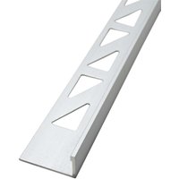 Fliesenschiene Winkelprofil Aluminium (eloxiert, Fliesenprofil - Chrom glänzend 2,5m x 12,5mm, 1 Stück - Chrom glänzend - Dalsys von DALSYS