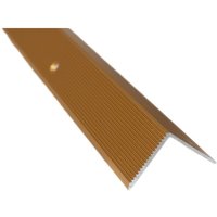 Treppenkantenprofil Vinyl, Laminat zum Schrauben, Winkelprofil aus Aluminium eloxiert - Gold 100cm x 30mm x 30mm - Gold - Dalsys von DALSYS