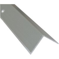 Treppenkantenprofil Vinyl, Laminat zum Schrauben, Winkelprofil aus Aluminium eloxiert - Silber 100cm x 20mm x 20mm, 10 Stück - Silber - Dalsys von DALSYS