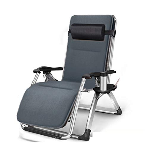 DANBOOL Zwei Verwendungsmöglichkeiten unterstützen 350 Pfund, klappbarer Lounge-Sessel, Verstellbarer Zero-Gravity-Sessel mit gepolsterter Rückenlehne von DANBOOL