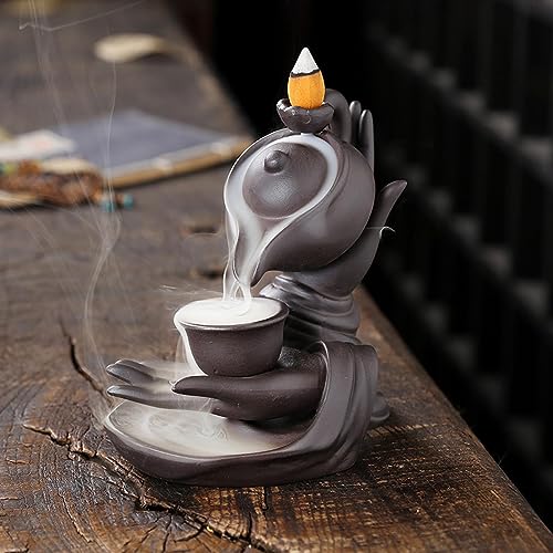 Home Dekorationen Zen Meditation Buddha Hand Lotus Tee Zeremonie Rückfluss Räuchergefäß & Kerzenhalter style1 von DANETI