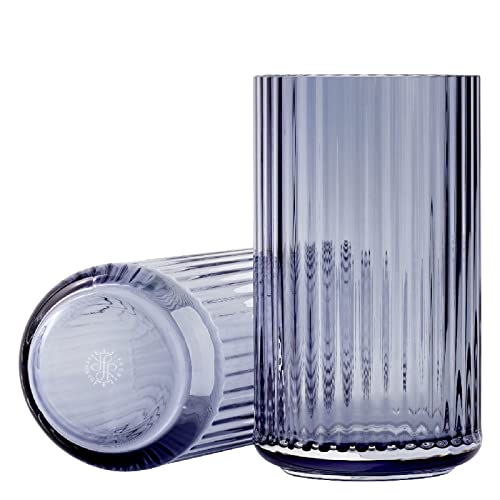 Lyngby Designer Vase aus mundgeblasenen Glas in Midnight Blue, 31 cm von DANMARK LYNGBY