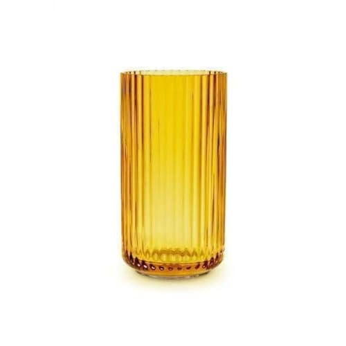 Lyngby Porcelæn Vase H15.5 cm Lyngby aus mundgeblasenem Glas zeitlos, gelb von DANMARK LYNGBY