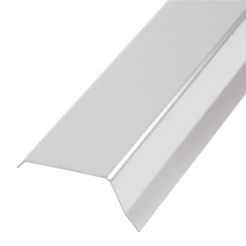 DAPRONA Dachblech Ortgangblech Giebelblech 45mm, 2m Silber Dacheindeckung Alublech für Flachdach und Steildach geeignet von DAPRONA