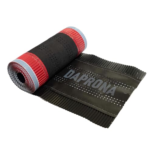 DAPRONA Firstband, Firstrolle Alu Super Vent 5m Schwarz 1 Rolle, 320mm, Rollfirst für eine optimale Dachfirst Abdeckung, Super Butylkleber von DAPRONA
