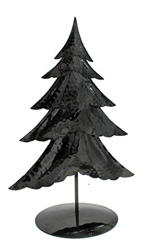 DARO DEKO Metall Tannenbaum schwarz-Nickel 21 x 34cm von DARO DEKO