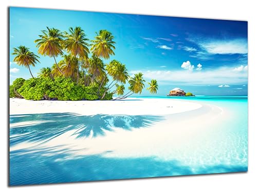 DARO Design - Wand-Bild 6mm HDF 70x50 cm Meer Tropen Insel Palmen - Wand-Deko Bilder Wohnzimmer von DARO Design