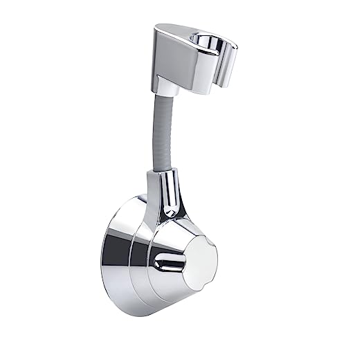 DAWRIS 360° Verstellbare Duschkopfhalterung Abnehmbarer Saugnapf Duschhalterung Halterung Ohne Bohren Universal Duschhalterung mit Chrom Poliert für Badezimmer von DAWRIS