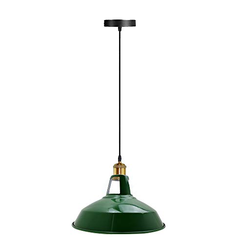 Gleichspannungs-Metallanhänger, bunter Hängelampenschirm, industrieller Deckenlampenschirm, Retro-Beleuchtungsschirme (grün) von DC Voltage