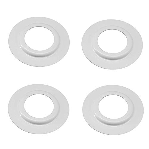 Metall-Lampenschirm-Reduzierring für ES/E27 auf BC/B22, Lampenschirm-Unterlegscheibe, Adapter, Konverter (weiß, Pack4) von DC Voltage