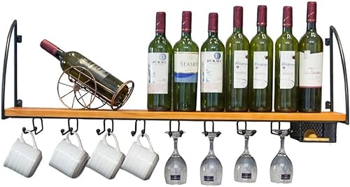 DDNGEJ Wandmontiertes Weinregal | Glashalter | Korkaufbewahrung Rot, Weiß, Champagner | Lagerregal | Hängendes Weinregal aus Metall | Weinflaschenhalter von DDNGEJ
