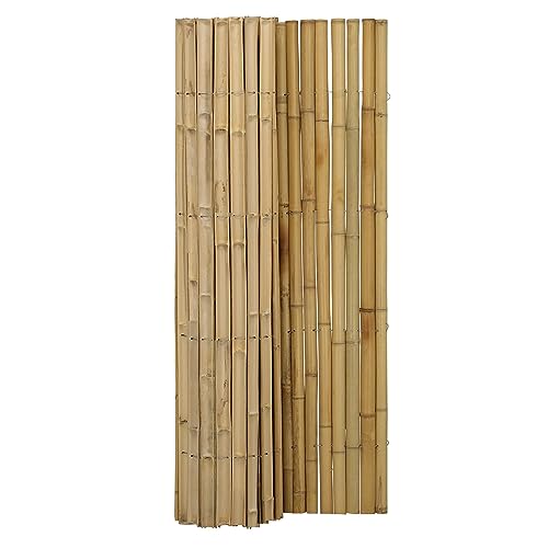 DE-COmmerce® Sichtschutz aus Bambus BARU Halbschalenzaun Gartenzaun Windschutz Zaun Bambusmatte Nature (HxB) 200 cm x 180 cm von DE-COmmerce