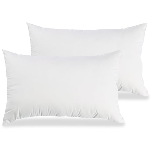 DECOPER ® Kissenfüllung waschbares Innenkissen Bezug aus 100% Baumwolle | Füllung aus Polyester | Kisseninlet als Dekokissen, Couchkissen, Sofa Kissen und Kopfkissen | 2 er Set | 30 x 50 cm von DECOPER