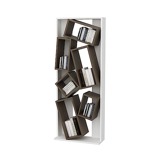 Decorotika - Carmen Geometric Design Bookcase Bookshelf Shelving Unit von DECOROTIKA