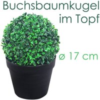 Buchsbaum Kugel Künstliche Pflanze Buxus Deko im Blumentopf Decovego von DECOVEGO