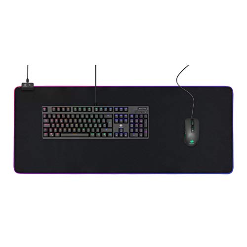DELTACO Gaming Extra Großes RGB Mauspad (900x360x4mm, 6 x RGB-Modi, 7 x Static-Modi) B-Ware von DELTACO GAMING