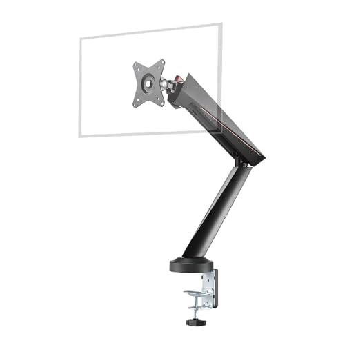 DELTACO Gaming Single Monitor Spring-Assisted Pro Monitor Arm (Federunterstützter Mechanismus, Abnehmbares VESA-Plattendesign, für 17-32 'Monitore) von DELTACO GAMING