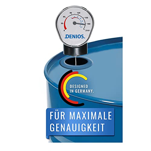 DENIOS® Füllstandsanzeige für Heizöltank & Wassertank, Heizöl tankanzeige, hochwertig & passend für 3/4 Zoll Spundöffnungen, 60-200 Liter Fässer, geeignet für nicht-ätzende Flüssigkeiten von DENIOS