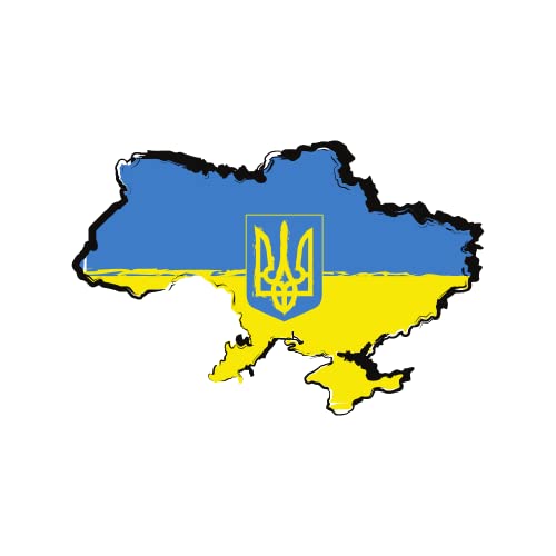 6st Premium Aufkleber Friedenstaube Ukraine Frieden Stand with Ukraine Fahne Autoaufkleber Peace Flagge no war Sticker für Auto Handy Laptop (Design 11) von DER WERBEMARKT