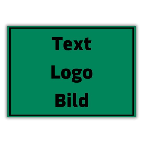 DIN A3 Personalisierbares Hinweisschild mit eigenem Wunschtext, Schild mit eigenem Text, Text schwarz Schild, 297 mm x 420 mm | Made in Germany | (Grün) von DER WERBEMARKT