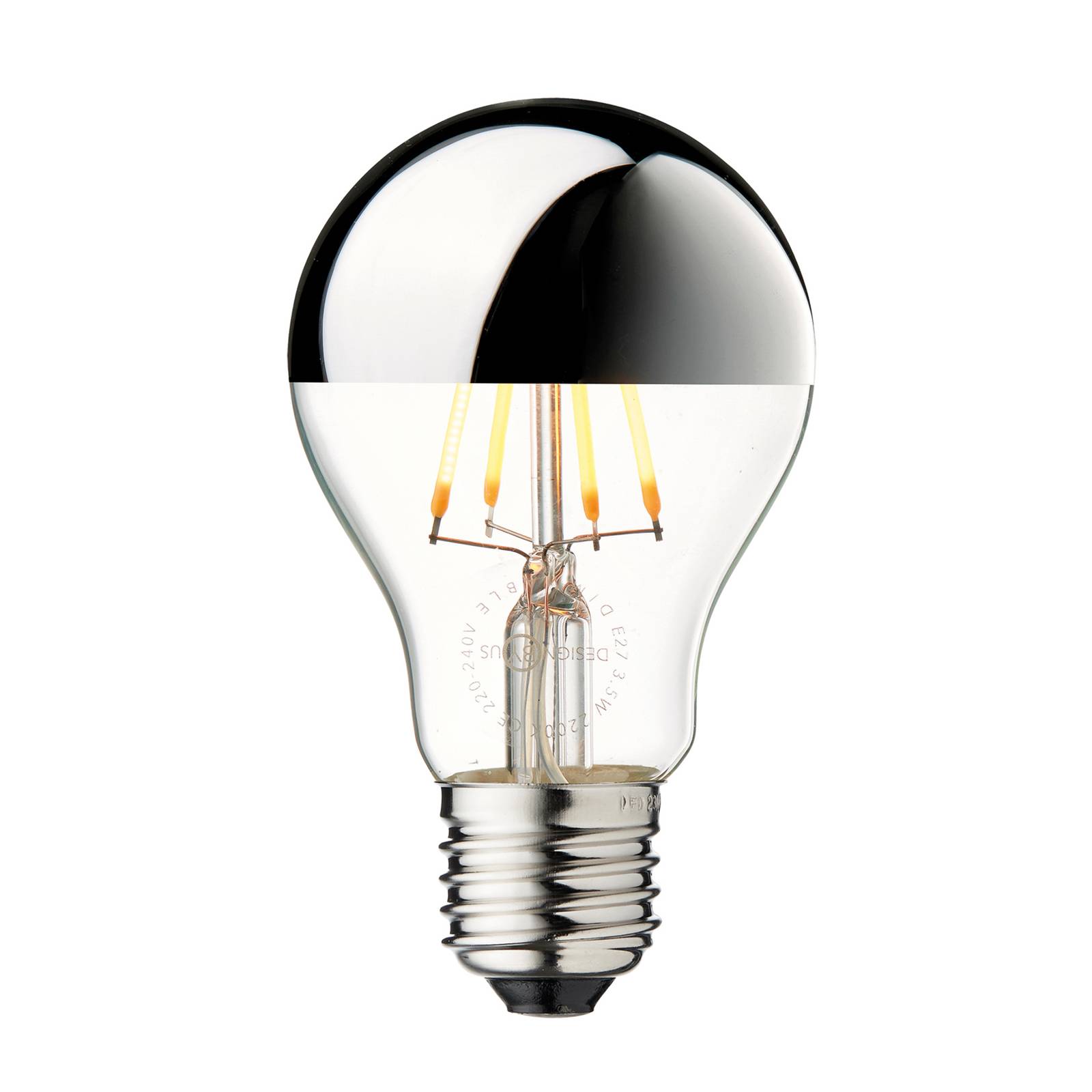 LED-Kopfspiegellampe Arbitrary E27 silber 3,5W 2700K dimmbar von DESIGN BY US