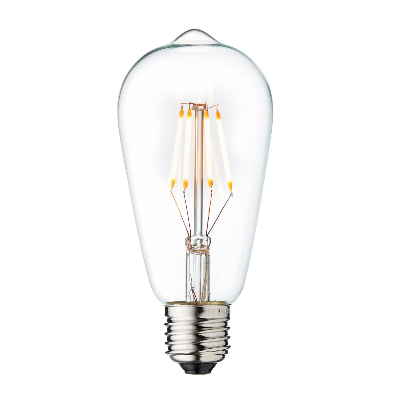 LED-Leuchtmittel Vintage, E27, 3,5 W, 2.200 K, klar, dimmbar von DESIGN BY US