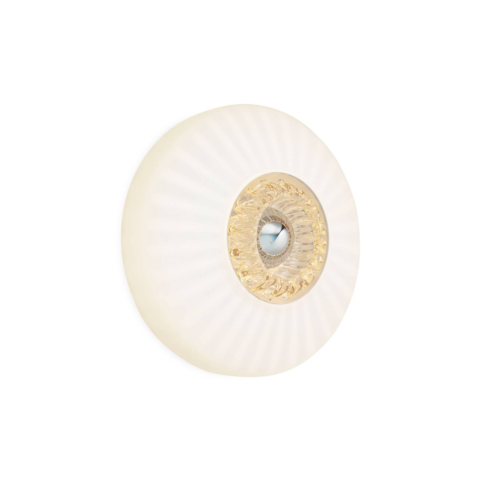 Wandleuchte New Wave Optic XL, opalweiß, Eyeball, Stecker von DESIGN BY US