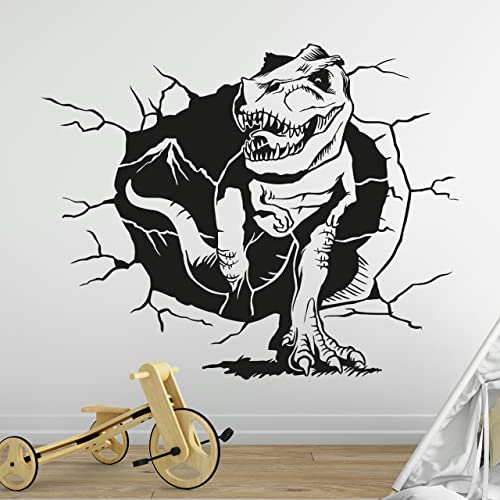 DESIGNSCAPE® Wandtattoo T-Rex Dinosaurier | Tyrannosaurus Wanddeko Kinderzimmer | Farbe: schwarz | Größe: mittel (100 x 80 cm) von DESIGNSCAPE