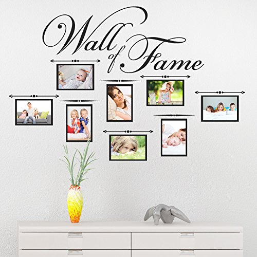 DESIGNSCAPE® Wandtattoo Wall of Fame | 8 Wandatttoo Fotorahmen für Lieblingsfotos | Farbe: türkis | Größe: klein (100 x 65 cm) von DESIGNSCAPE