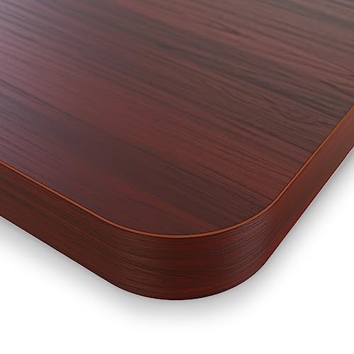 DESQUP Tischplatte | 2,5 cm Massive Mahagoni Schreibtischplatte 120x60 cm | ideale Holzplatte für den höhenverstellbaren Schreibtisch, Esstisch und mehr | Langlebige Arbeitsplatte von DESQUP