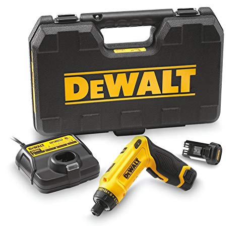 DEWALT Akku-Knickschrauber DCF680G2 (7.2V, 1.0Ah, Zwei-Positions-Handgriff (Pistolen- & Stabgriff), 16-stufiges Drehmoment, Diodenring mit 2 LEDs, inkl. 2 Li-Ion Akkus, Schnellladegerät und Koffer) von DEWALT