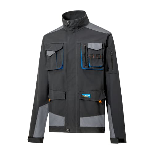 DEXTER - Arbeitsjacke - Multifunktionale Bundjacke - Herren/Damen - Größe L - 9 Taschen - Schutzjacke - 280gr/m² - Baumwolle - Polyester - Schwarz - Grau von DEXTER