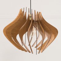 Holz Pendelleuchte | Deckenleuchte Hängelampe Dezaart Holzleuchter Leuchte Moderne Kronleuchter von DEZAART