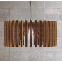 Holz Pendelleuchte | Mid Century Modern Handgefertigte Lampe Deckenleuchte Kronleuchter Beleuchtung Industrielle Lampenschirm von DEZAART
