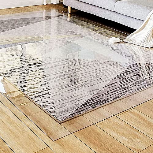 DG Catiee Teppich, groß, transparent, PVC, Bodenschutzmatte, rutschfest, transparent, Kunststoff, Teppichschutz, wasserdicht, Vinyl-Bodenteppich (100 x 160 cm) von DG Catiee