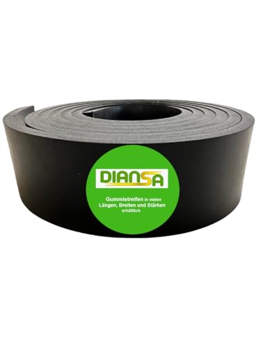 Gummistreifen in der Größe 1500x100x20mm Gummi-Matte Auflage Streifen Unterlage Schürfleiste Abrieb Schneeschild Leiste von DIANSA