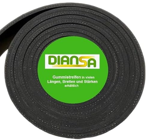 Gummistreifen mit Gewebe in der Größe 2000x40x10mm Gummi-Matte Auflage Streifen Unterlage Schürfleiste Abrieb Schneeschild Leiste von DIANSA