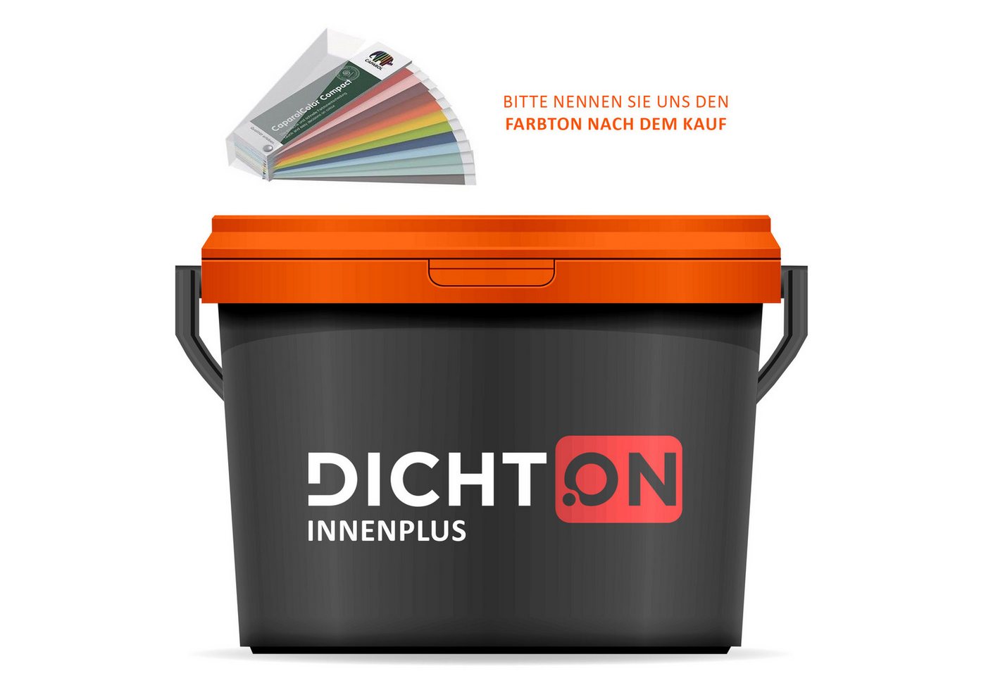 DICHTON Wandfarbe D.73W, Profi Innenwandfarbe matt, Dispersionsfarbe ökologisch, hochdeckend von DICHTON