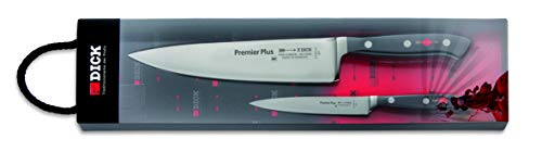 F. DICK Premier Plus Messerset 2 teilig (Kochmesser 21 cm, Officemesser 12 cm, X50CrMoV15 Stahl, nichtrostend, 56° HRC) 81096000 von F. DICK